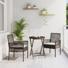 vidaXL Zahradní bistro set 3 pcs Hnědá Poly ratan
