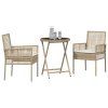 vidaXL Zahradní bistro set 3 pcs Béžová polyratan