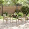 vidaXL Zahradní bistro set 3 pcs Béžová polyratan