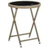 vidaXL Zahradní bistro set 3 pcs Béžová polyratan