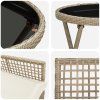 vidaXL Zahradní bistro set 3 pcs Béžová polyratan