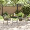 vidaXL Zahradní bistro set 3 pcs Šedá Poly ratan