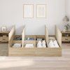 vidaXL Rám postele s úložným prostorem Sonoma dub 200 x 200 cm