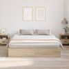 vidaXL Rám postele s úložným prostorem Sonoma dub 200 x 200 cm