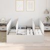 vidaXL Rám postele s úložným prostorem s úložištěm Bílá 150 x 200 cm