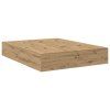 vidaXL Rám postele s úložným prostorem Artisanový dub 150 x 200 cm