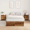 vidaXL Rám postele s úložným prostorem Staré dřevo 120 x 190 cm