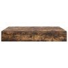 vidaXL Rám postele s úložným prostorem Kouřový dub 135 x 190 cm