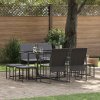 vidaXL Zahradní jídelní souprava 9 pcs Černá Ocel