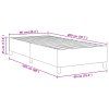 vidaXL Rám platformy Modrá 90 x 200 cm Žebrovaná látka