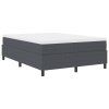 vidaXL Rám platformy Tmavě šedá 140 x 190 cm Žebrovaná látka