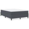 vidaXL Rám platformy Tmavě šedá 140 x 190 cm Žebrovaná látka