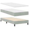 vidaXL Postel s boxspringem s čelo Světle šedá 90 x 190 cm samet
