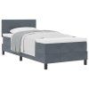 vidaXL Postel s boxspringem s matrací Tmavě šedá 90 x 190 cm samet