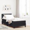 vidaXL Postel s boxspringem s čelo Černá 90 x 190 cm samet