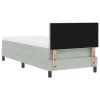 vidaXL Postel s boxspringem s čelo Světle šedá 90 x 200 cm samet