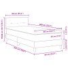 vidaXL Postel s boxspringem s matrací Tmavě šedá 90 x 200 cm samet