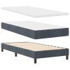 vidaXL Postel s boxspringem s matrací Tmavě šedá 90 x 200 cm samet