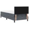 vidaXL Postel s boxspringem s matrací Tmavě šedá 90 x 200 cm samet
