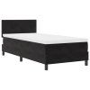 vidaXL Postel s boxspringem s čelo Černá 90 x 200 cm samet