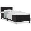 vidaXL Postel s boxspringem s čelo Černá 90 x 200 cm samet