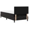 vidaXL Postel s boxspringem s čelo Černá 90 x 200 cm samet