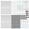 vidaXL Zabudovaný plotový sloupek 52 pcs Stříbrná