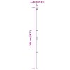 vidaXL Plotový sloupek. Jiný 52 pcs Šedá 3,2 x 3,2 x 200 cm Ocel