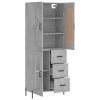 vidaXL Skříň highboard betonově šedá 69,5x34x180 cm kompozitní dřevo