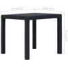 vidaXL 3dílný bistro set antracitový plastový ratanový vzhled