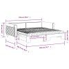 vidaXL Válenda s přistýlkou a matracemi světle šedá 100x200 cm samet