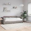 vidaXL Válenda s matrací taupe 80 x 200 cm textil