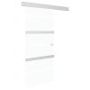 vidaXL Posuvné dveře ESG sklo a hliník 90 x 212 cm stříbrné