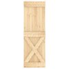 vidaXL Posuvné dveře s kováním 70 x 210 cm masivní borové dřevo