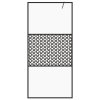 vidaXL Zástěna do průchozí sprchy čiré ESG sklo 80 x 195 cm černá