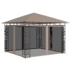 vidaXL Altán s moskytiérou 3 x 3 x 2,73 m taupe 180 g/m²