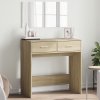 vidaXL Toaletní stolek se zrcadlem dub sonoma 80 x 39 x 80 cm