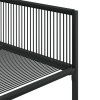 vidaXL 17dílný zahradní jídelní set černý polyratan