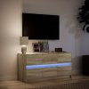 vidaXL TV skříňka s LED dub sonoma 100 x 34 x 50 cm kompozitní dřevo