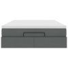 vidaXL Osmanský rám postele s matrací tmavě šedá 140x200cm textil