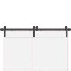 vidaXL Sada příslušenství pro posuvné dveře 400 cm ocelová černá