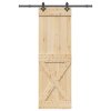 vidaXL Posuvné dveře s kováním 70 x 210 cm masivní borové dřevo