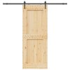 vidaXL Posuvné dveře s kováním 90 x 210 cm masivní borové dřevo