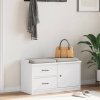 vidaXL Lavice do předsíně "SANDNES" Bílá 87x40x50 cm Borovicový masiv
