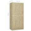 vidaXL Šatní skříň dub sonoma 82,5 x 51,5 x 180 cm kompozitní dřevo