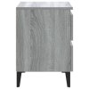 vidaXL Noční stolky s kovovými nohami 2 ks šedé sonoma 40 x 35 x 50 cm