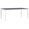 vidaXL Jídelní stůl bílo-šedý 180 x 90 x 73 cm borové dřevo