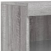 vidaXL Příborník s LED osvětlením šedý sonoma 181,5 x 37 x 100 cm