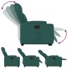 vidaXL Elektrické zvedací polohovací křeslo tmavě zelené textil
