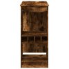vidaXL Barový stůl s regály kouřový dub 90 x 47,5 x 103,5 cm kompozit